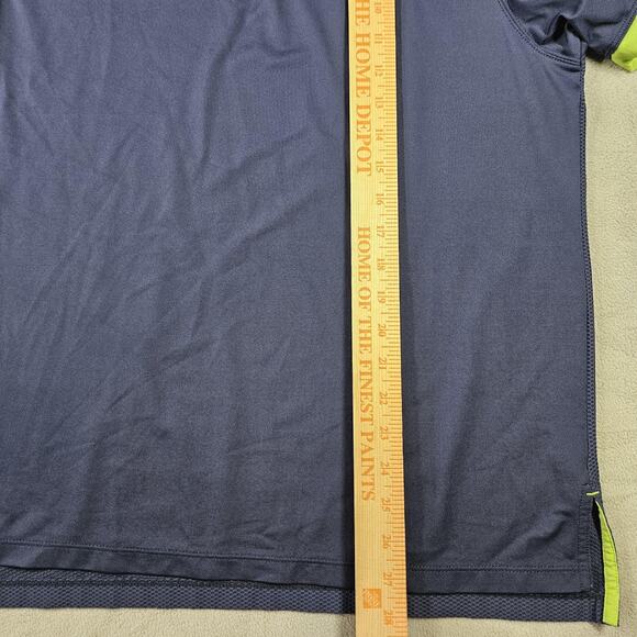 IBKUL Polo Shirt Mens Medium Blue Mesh Performance Golf Athletic UPF 30 Outdoor - Picture 9 of 9